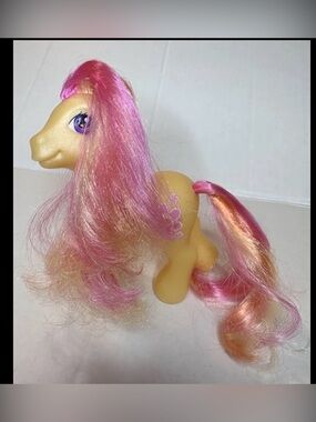 My Little Pony Yellow Figure with Pink and Peach Mane